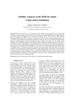 Stability Analyses of the 50/50 Sex Ratio Using Lattice