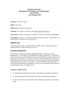 SOCI 2450A - Carleton University