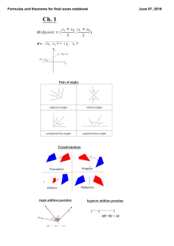 Formulas and theorems for final exam.notebook