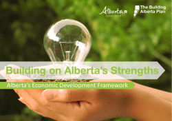 Economic Development Framework - Alberta Innovates