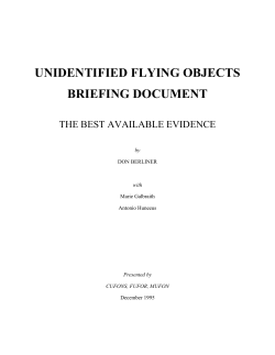 unidentified flying objects briefing document