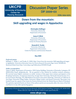 Down from the Mountain: Skill Upgrading and Wages in Appalachia