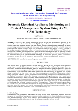 Domestic Electrical Appliance Monitoring and Control Management