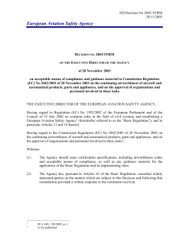 AMC and GM to Commission Regulation (EC) No 2042/2003