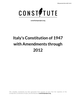 Italy`s Constitution of 1947 with Amendments