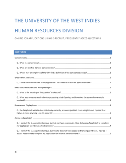 the university of the west indies human resources division