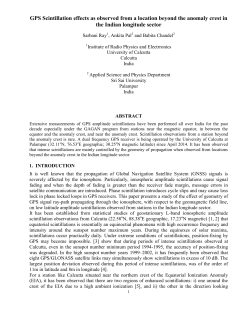 GPS Scintillation effects as observed from a location beyond the