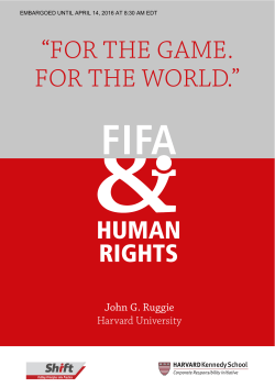 Ruggie Report FIFA - Sport and Human Rights