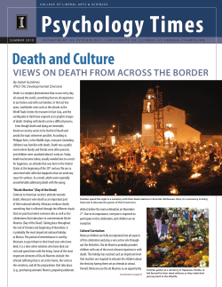 Death and Culture - the Department of Psychology