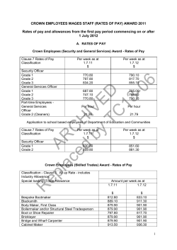 Rates of Pay - NSW Industrial Relations