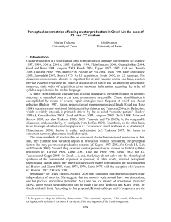 428 Perceptual asymmetries affecting cluster production in Greek L2