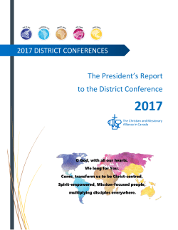 President`s Report to District Conference 2017 - Final