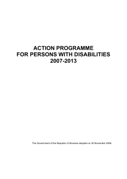 action programme for persons with disabilities 2007-2013