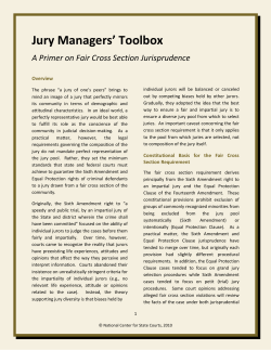 Jury Managers` Toolbox - Center for Jury Studies