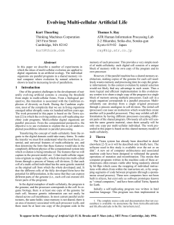 Evolving Multi-cellular Artificial Life