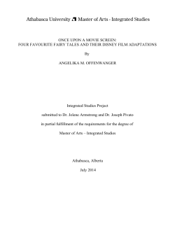 FOUR FAVOURITE FAIRY TALES AND THEIR DISNEY FILM