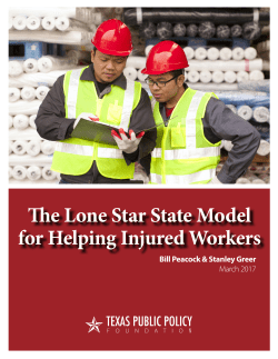 The Lone Star Model for Helping Injured Workers