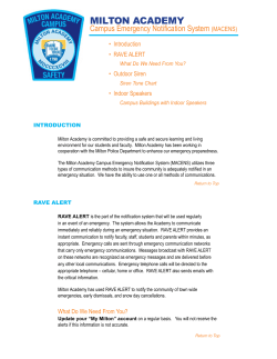 Emergency Notification Systems