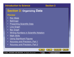 Section 3: Organizing Data