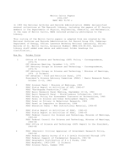 Melvin Calvin Papers - California Digital Library