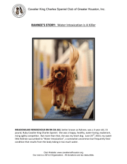 RAHNEE`S STORY: Water Intoxication is A Killer