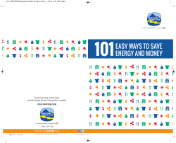EASY WAYS TO SAVE ENERGY AND MONEY