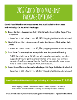 GFM Package Prices - FoodShare Toronto