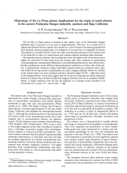Mineralogy of the La Posta pluton: Implications for the origin of