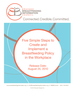 Five Simple Steps to Create and Implement a Breastfeeding Policy