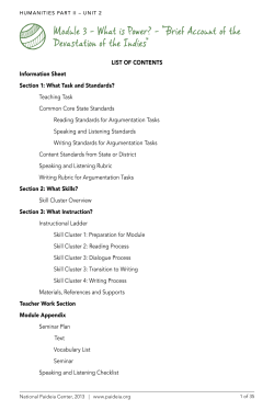 Module 3 - What is Power? - &ldquo;Brief Account of the Devastation of the