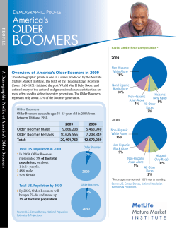 Demographic Profile America`s Older Boomers