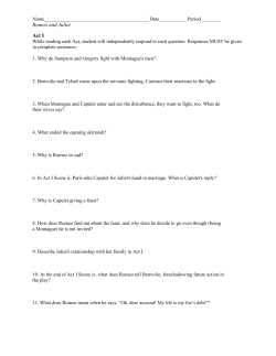 Romeo and Juliet Act I