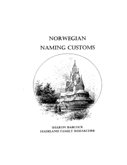 Norwegian Naming Customs