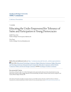 Educating the Under Empowered for Tolerance of