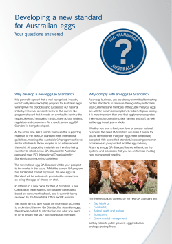 Developing a new standard for Australian eggs