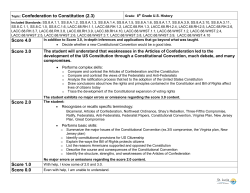 Topic: Confederation to Constitution (2.3) Score 4.0 Score 3.0 Score
