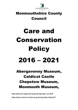 2g. Monmouthshire Museums Service Care and Conservation Policy