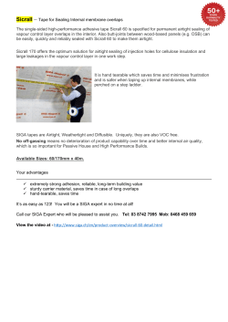 Sicrall – Tape for Sealing Internal membrane overlaps The single