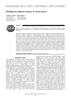 Modelling of sediment transport of Akyaka Beach