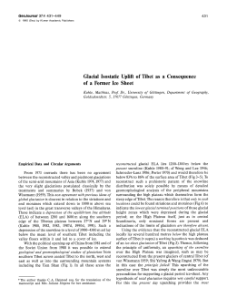 Glacial isostatic uplift of Tibet as a consequence of a former ice sheet