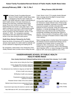 The Kaiser/Harvard Health News Index
