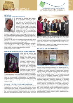 newsletter - Human Development in Landscapes