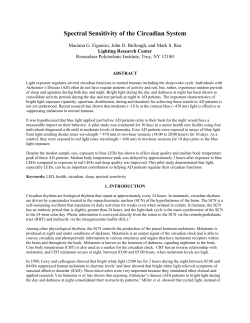 Spectral Sensitivity of the Circadian System