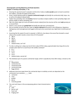 Seafloor Features and Marine Sediments