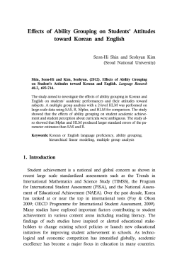 Effects of Ability Grouping on Students` Attitudes toward - S