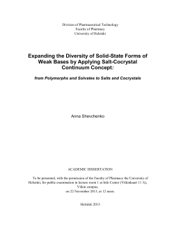 Expanding the diversity of solid-state forms of weak bases