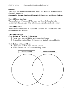 Objective The student will demonstrate knowledge of the Latin