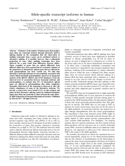 Allele-specific transcript isoforms in human