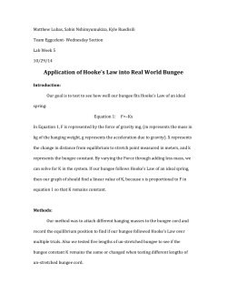 Application of Hooke`s Law into Real World Bungee