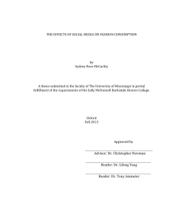 THE EFFECTS OF SOCIAL MEDIA ON FASHION CONSUMPTION